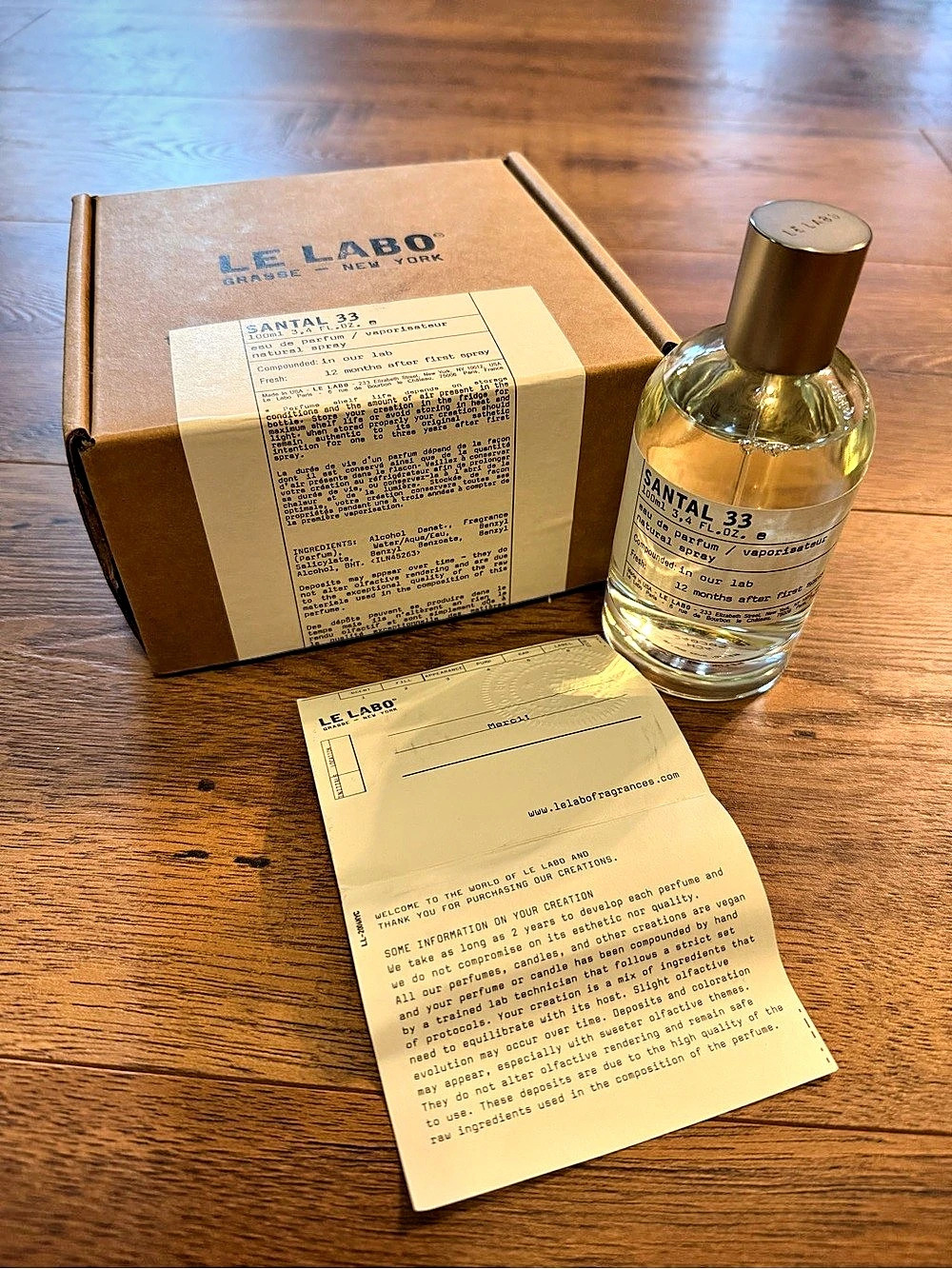 Le Labo Santal 33 100ml box